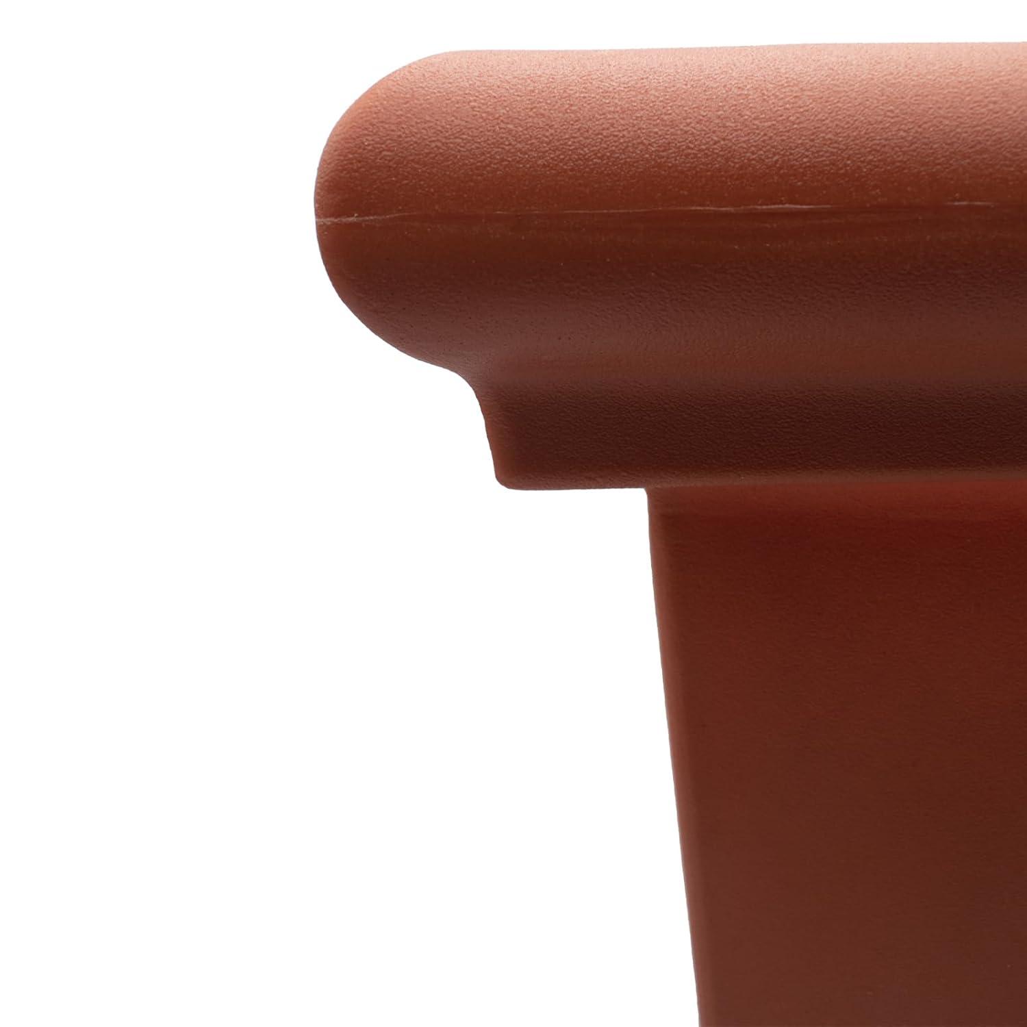 The HC Companies Terrazzo Plastic Square Planter, Terracotta, 20in