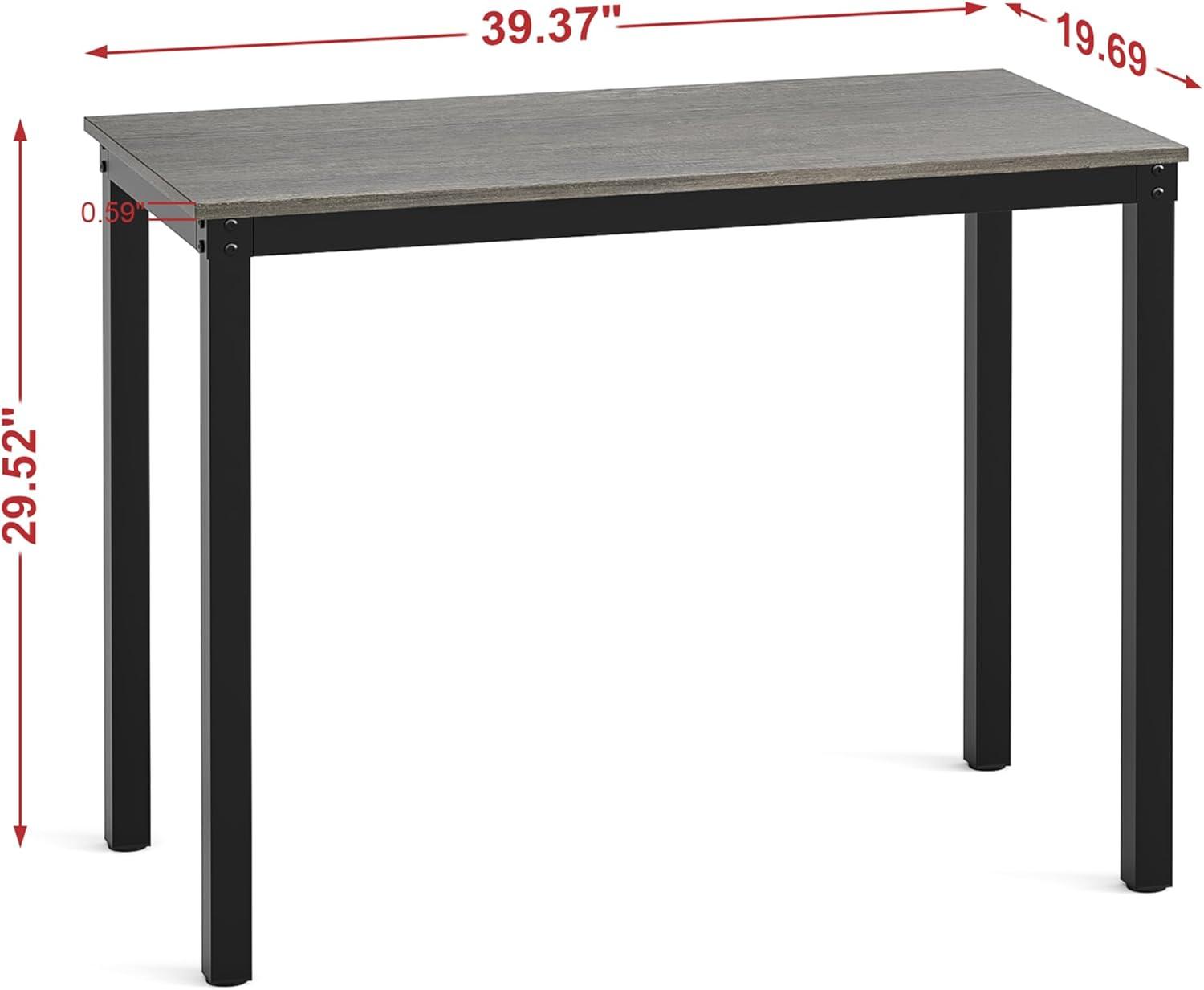 Teraves Computer Desk/Dining Table Office Desk Sturdy Writing Workstation for Home Office (39.37“, Black Oak)