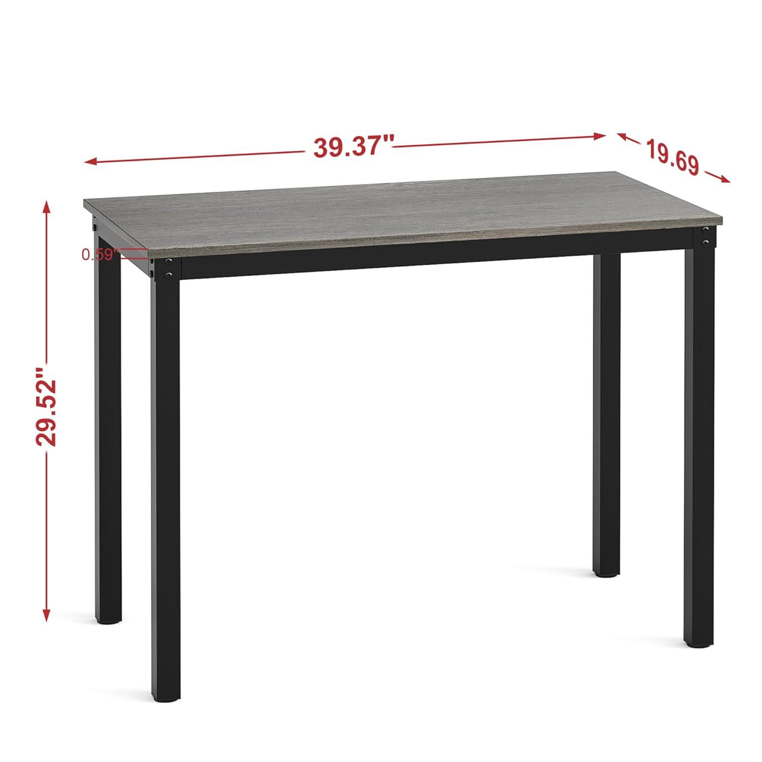 Teraves Computer Desk/Dining Table Office Desk Sturdy Writing Workstation for Home Office (39.37“, Black Oak)