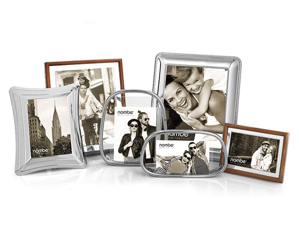 Nambe Portal Picture Frame Holds One 5 x 7 Photo - Silver