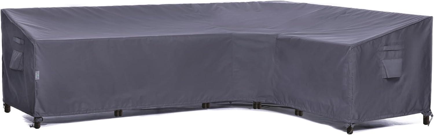 F&J Outdoors Premium Waterproof Outdoor Patio V-Shaped Sectional Sofa Cover: Latest Rip-Stop Fabric, 3-Year Warranty - (113" Left + 83" Right) W x 33.5" D x 31" H