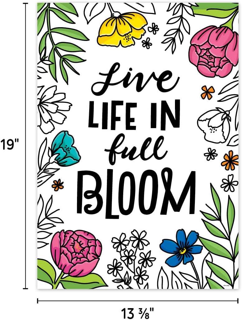 Bright Blooms Inspirational Quote 4-Poster Set in Vivid Colors