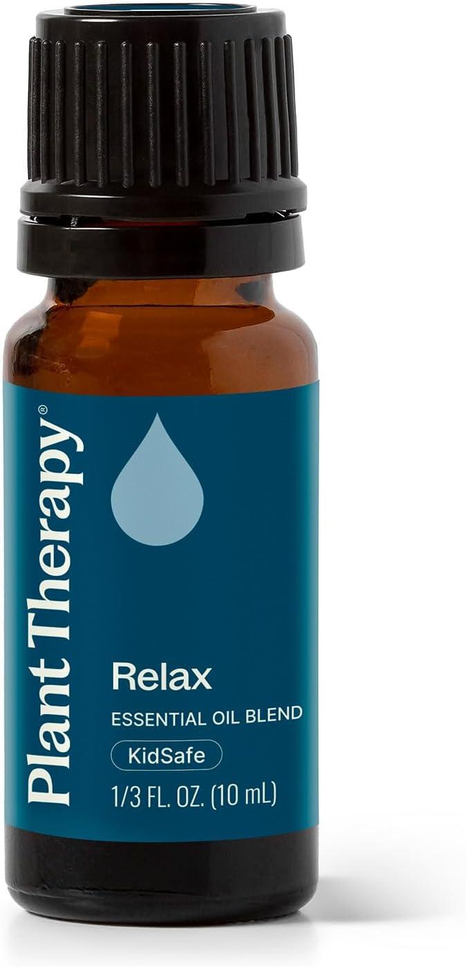 Plant Therapy Relax Essential Oil Blend for Sleep & Stress 100% Pure, Undiluted, Natural Aromatherapy, Therapeutic Grade 10 mL (1/3 oz)