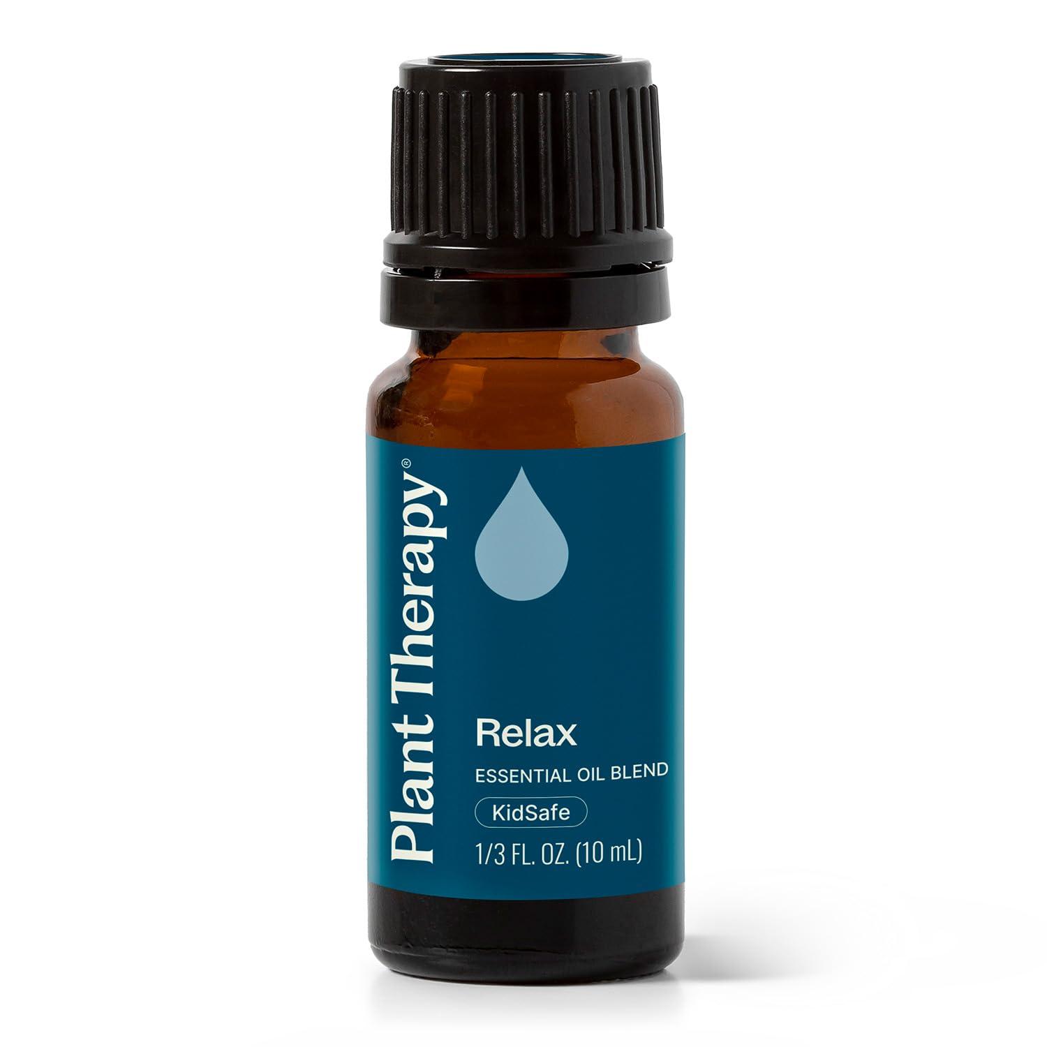 Plant Therapy Relax Essential Oil Blend for Sleep & Stress 100% Pure, Undiluted, Natural Aromatherapy, Therapeutic Grade 10 mL (1/3 oz)