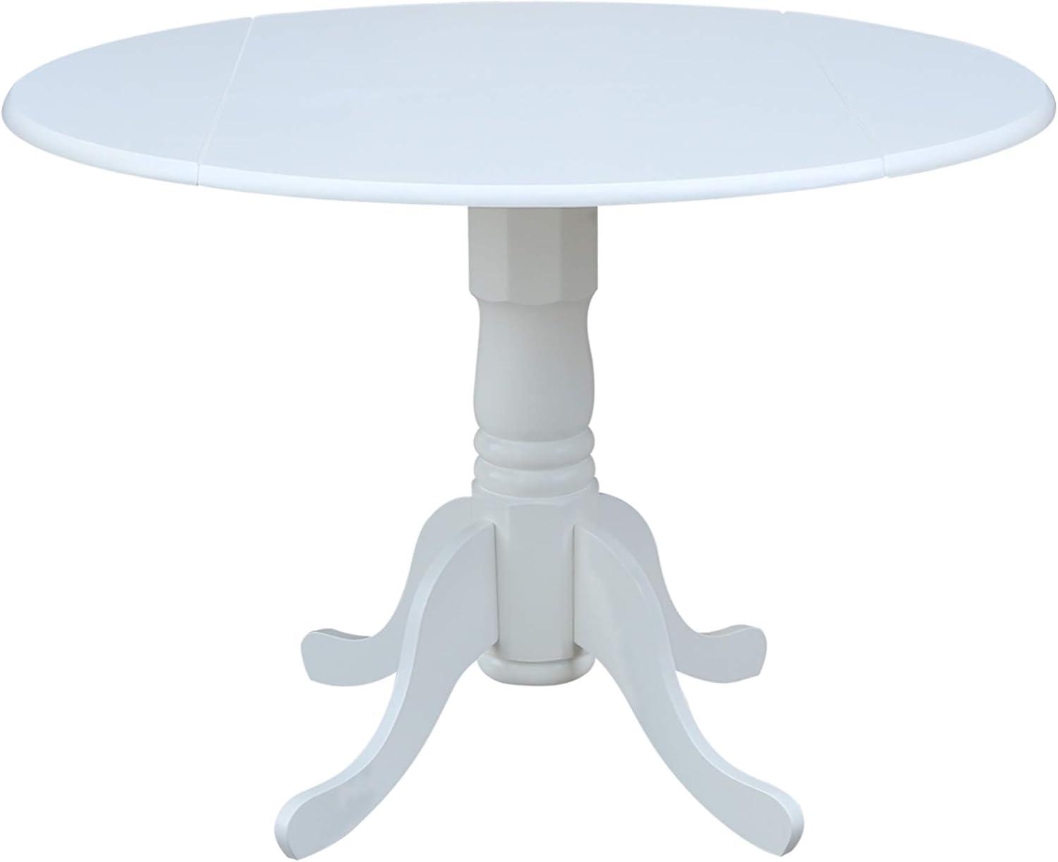 42" Mason Round Dual Drop Leaf Dining Table - International Concepts