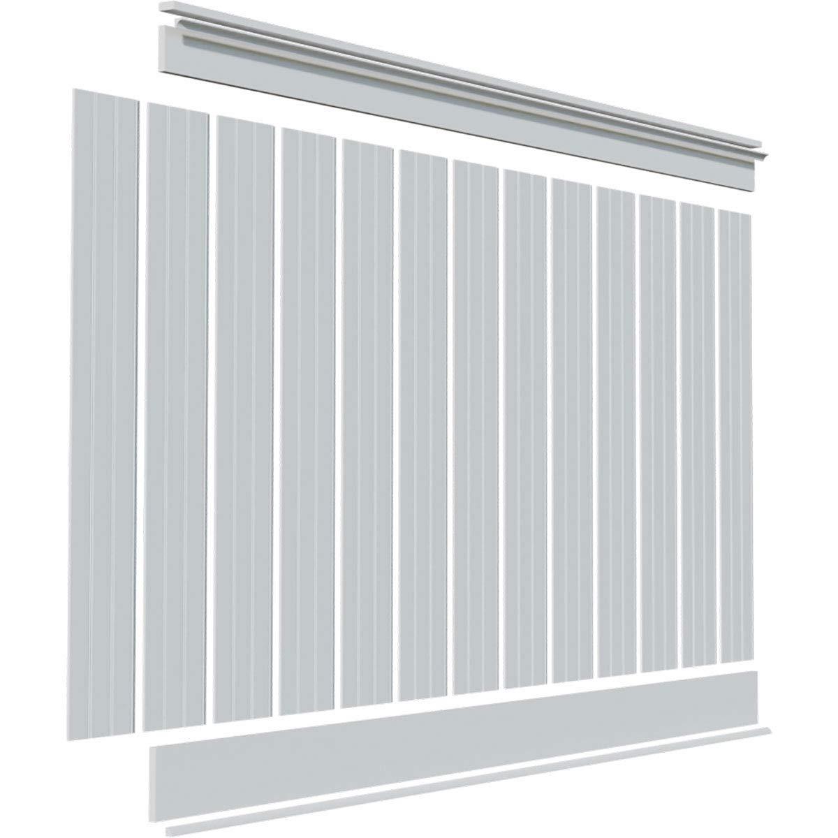 Ekena Millwork Deluxe Shiplap with a Nickel Gap 8' Length PVC Wainscoting Kit