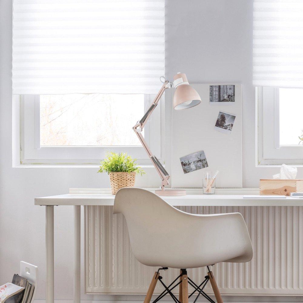 Globe Electric Architect 28" Matte Rose Swing Arm Desk Lamp