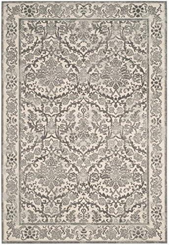 SAFAVIEH Evoke Lorna Traditional Bordered Area Rug, Ivory/Grey, 9' x 12'