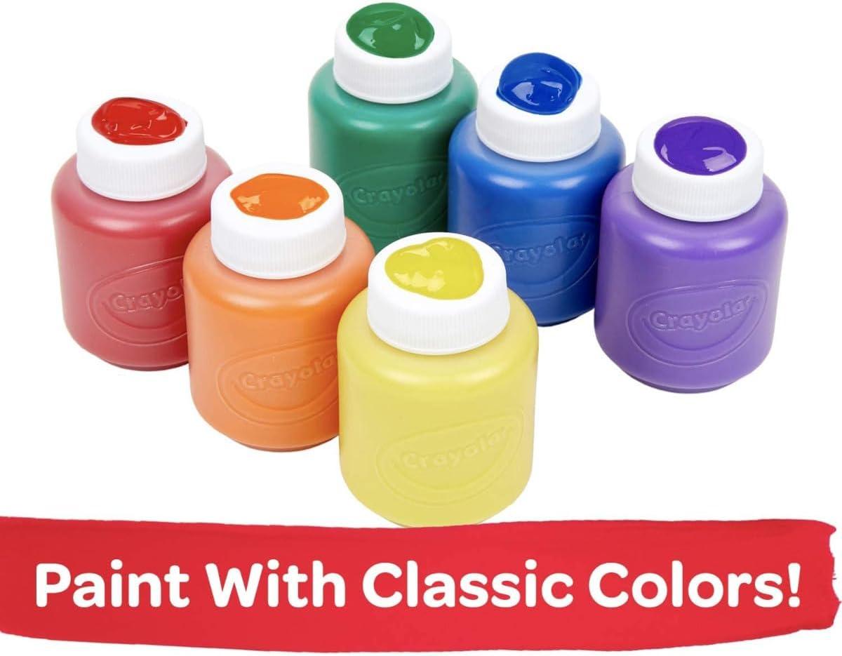 Vibrant Washable Kids Paint Set with Glitter, 12 Colors