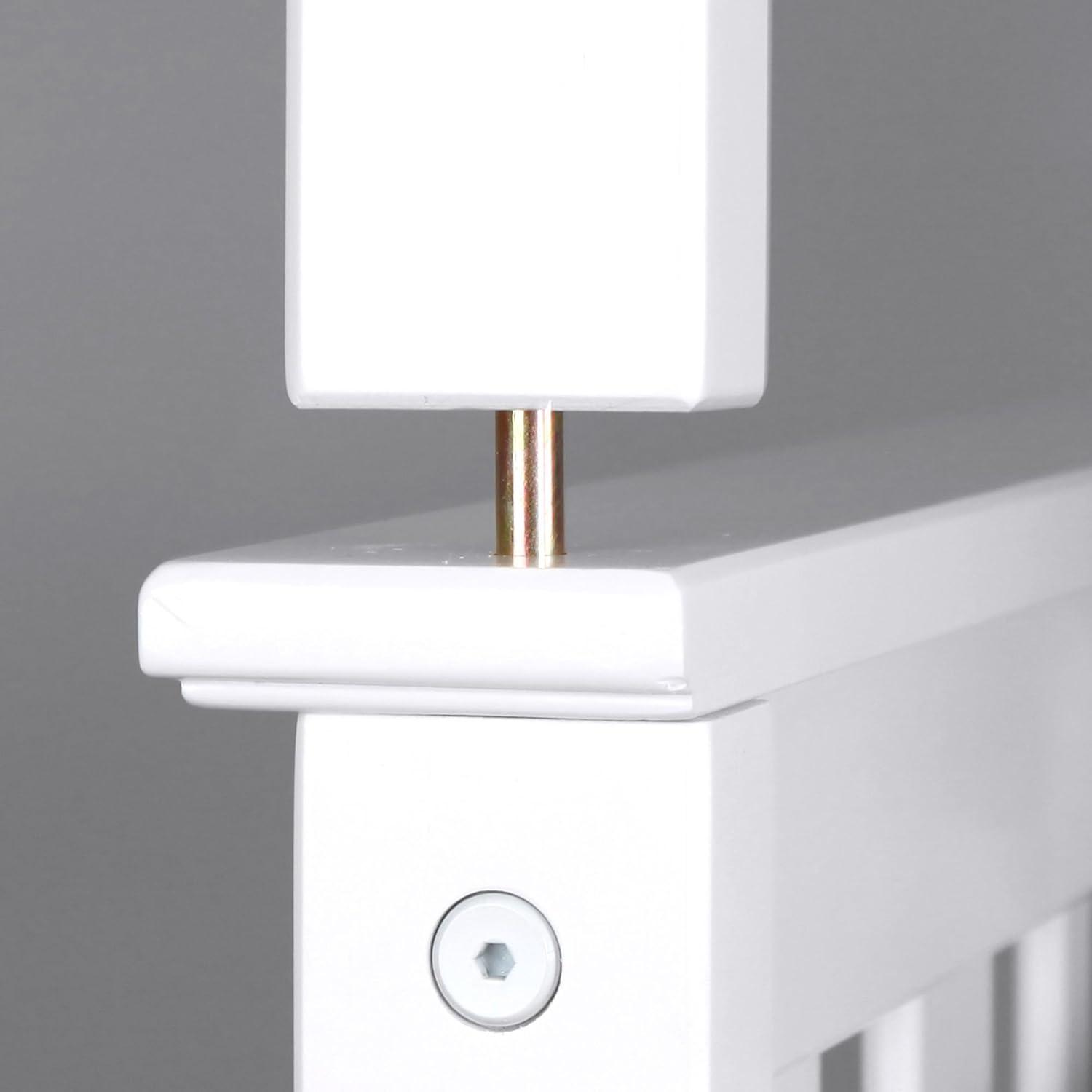 Max & Lily Bunk Bed Twin over Full Size, Solid Wood Bunk Beds with Ladder for Kids