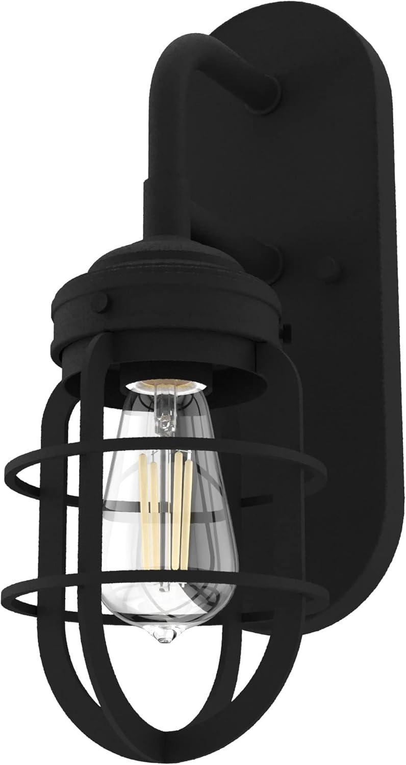 Starklake Dimmable Black Iron Outdoor Wall Sconce