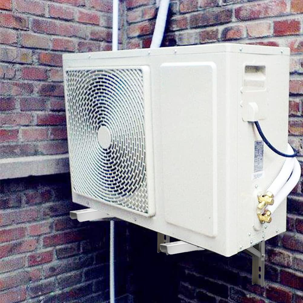 Popmoon Wall Mounting AC Brackets up to 440lb/200kg Split Air Conditioner Bracket 21 5/8" Lx16 H Bracket Air Conditioner Bracket Set Adjustble 9000 Btu to 36000 Btu