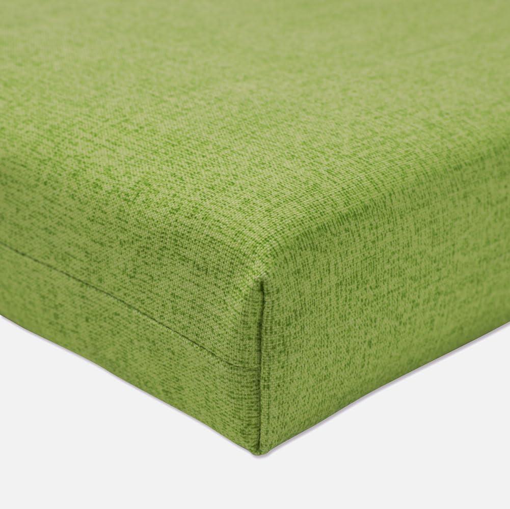 Lime Green Textured Outdoor Dining Chair Cushion Set