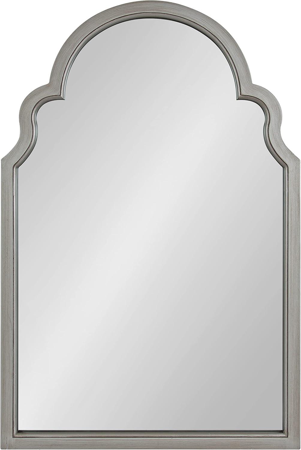 Kate and Laurel Hogan MDF Arch Mirror, 24x36, Silver