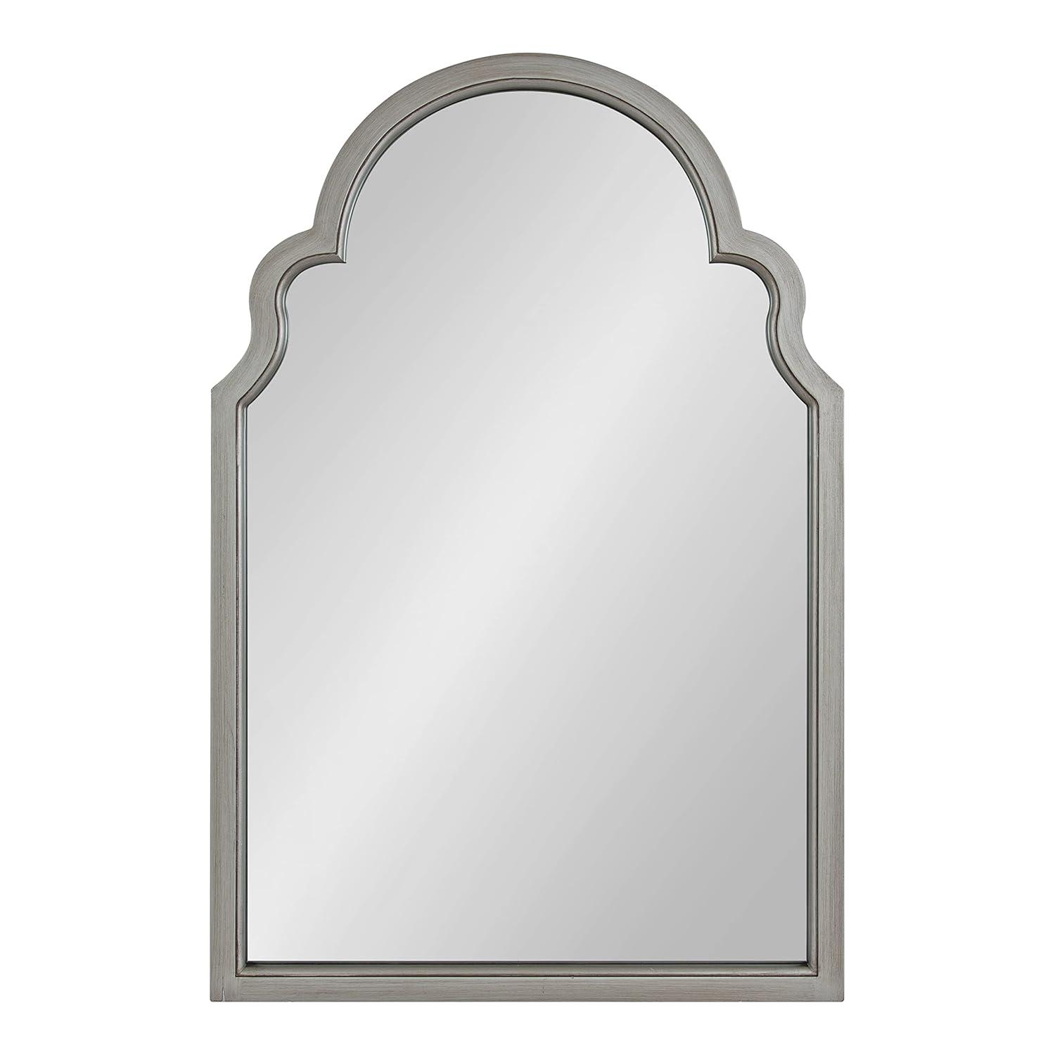 Kate and Laurel Hogan MDF Arch Mirror, 24x36, Silver