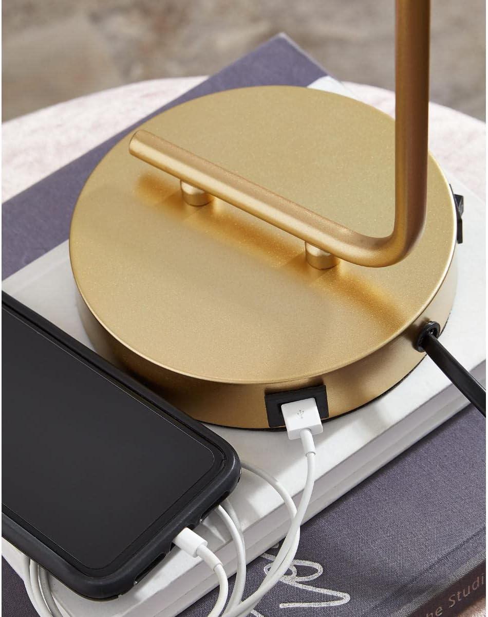 Covybend Metal Desk Lamp Gold - Signature Design by Ashley: Modern Accent, USB Port, No Shade, UL Listed