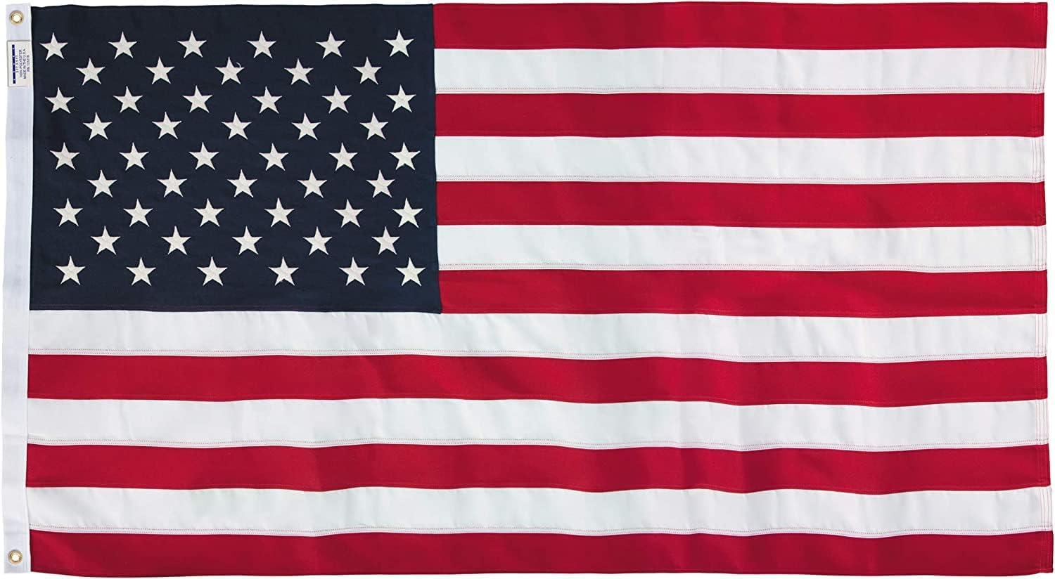 3ft x 5ft Nylon US Banner Flag with Embroidered Stars