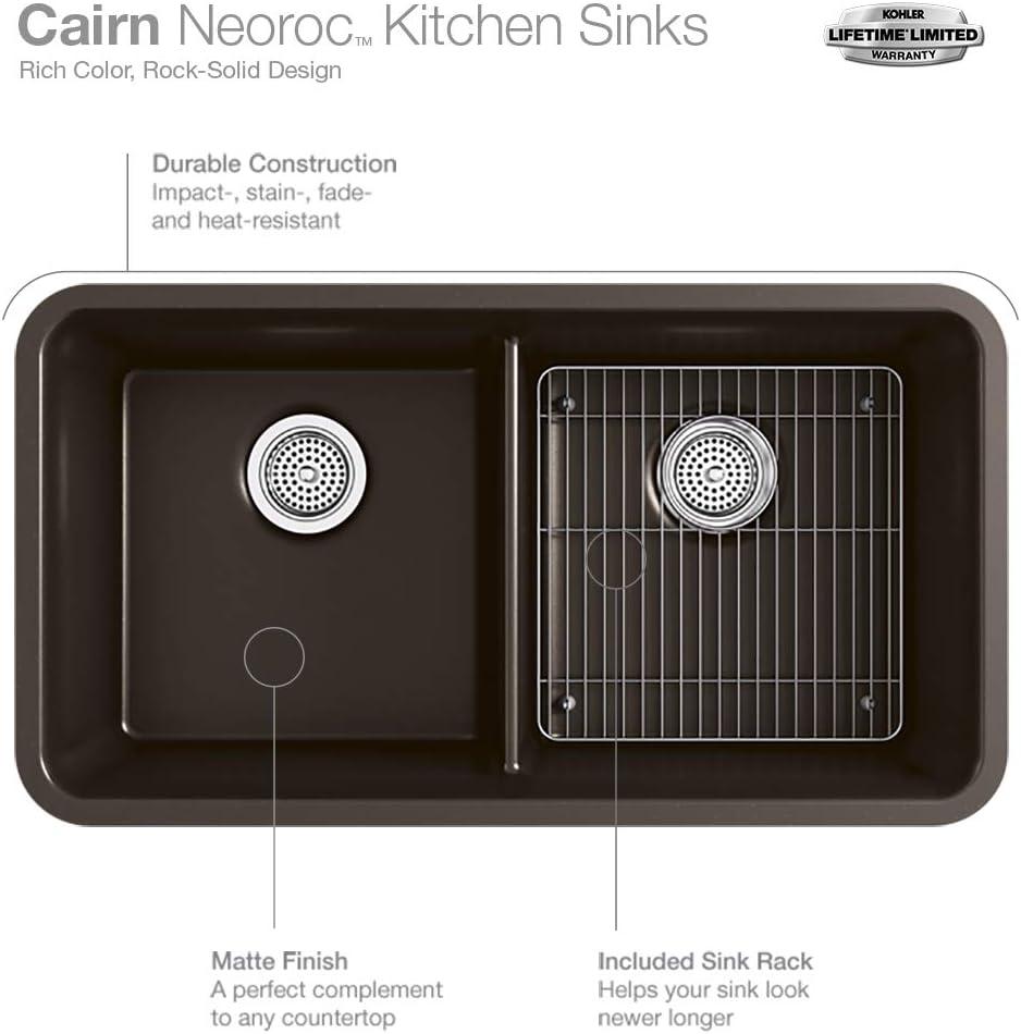 Cairn® 34" L x 18" W Double Basin Undermount with Accessories