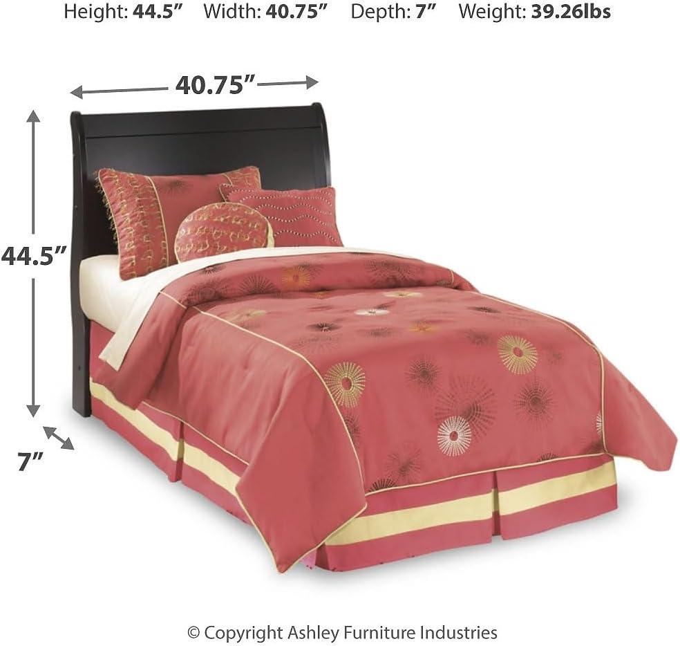 Signature Design by Ashley Casual Huey Vineyard Twin Sleigh Headboard  Black