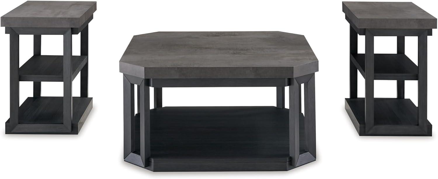 Signature Design by Ashley Bonilane Table (Set of 3), Black & Gray