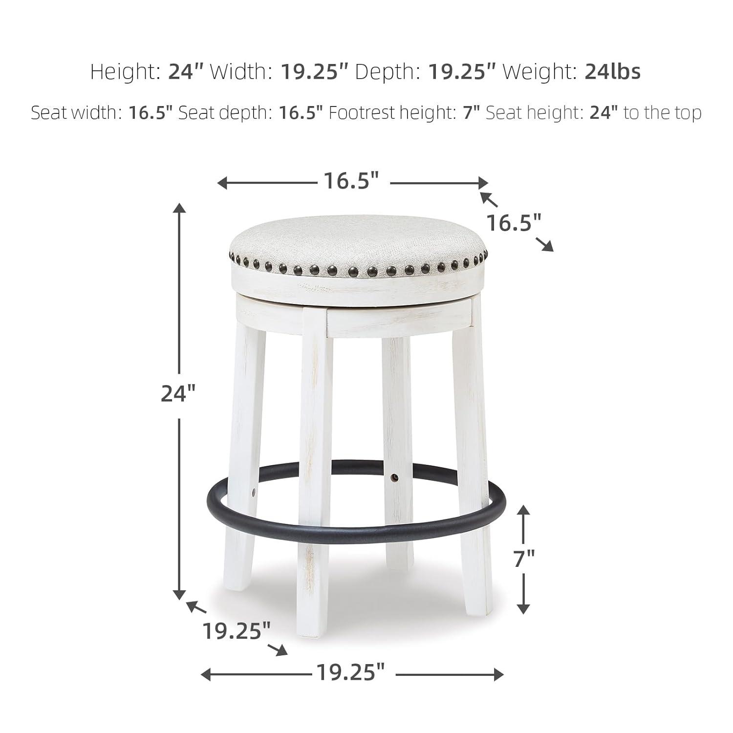 August Grove® Daiah Swivel Upholstered Counter Stool with Solid Wood Frame