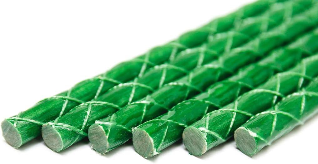 Eco-Friendly 2-FT Green Fiberglass Garden Stakes, Pack of 50