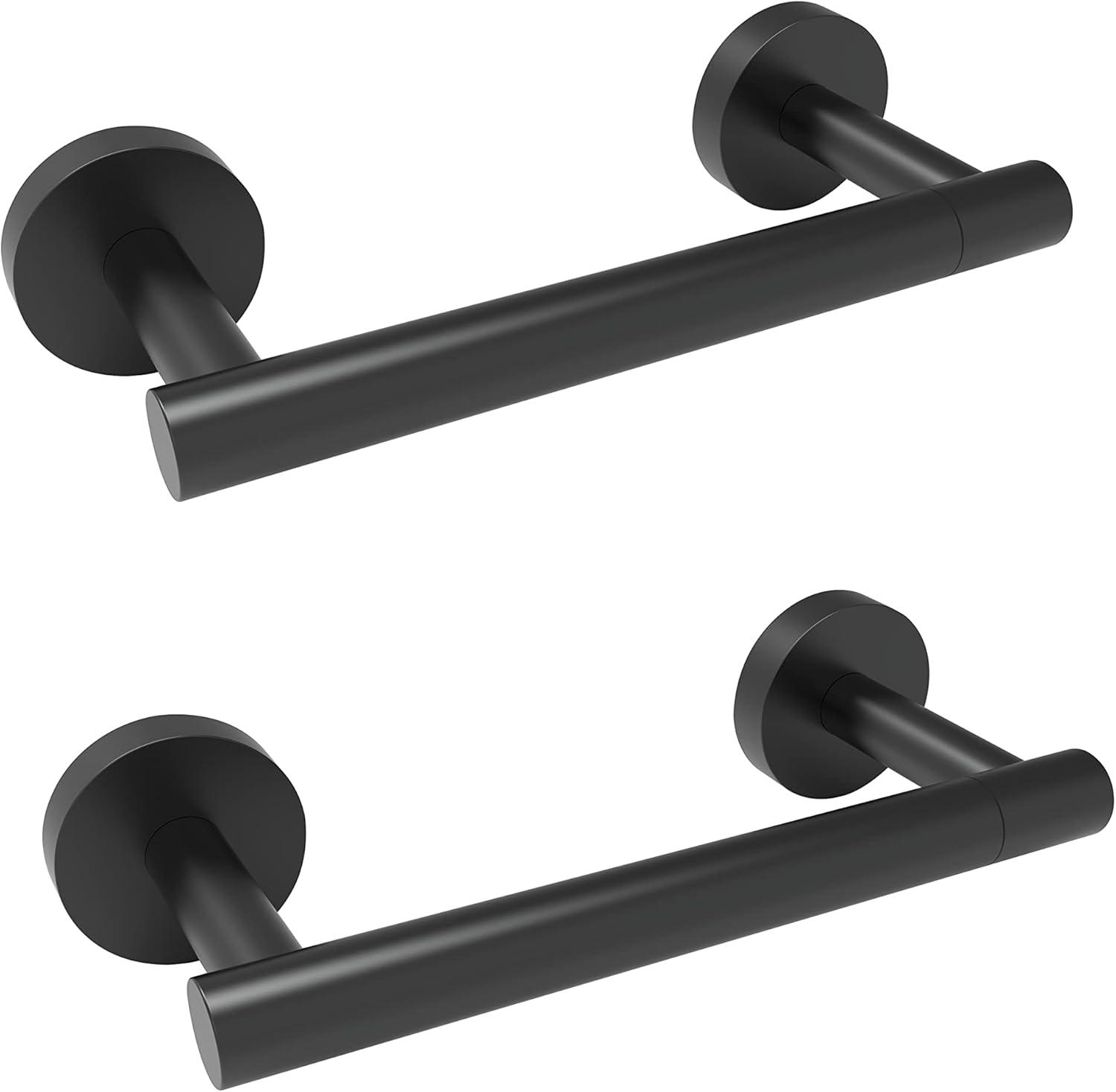 HITSLAM Toilet Paper Holder Wall Mount,Matte Black Toilet Paper Roll Holder for Bathroom,2Pack