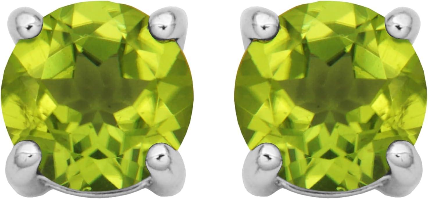 Amazon Essentials Sterling Silver Round Birthstone Stud Earrings (previously Amazon Collection)