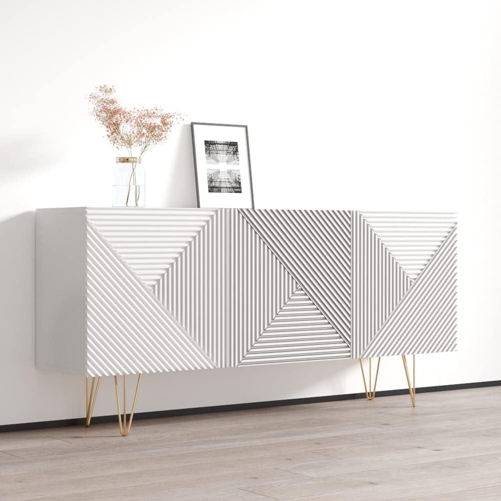 Giza 3D 63" Sideboard - White