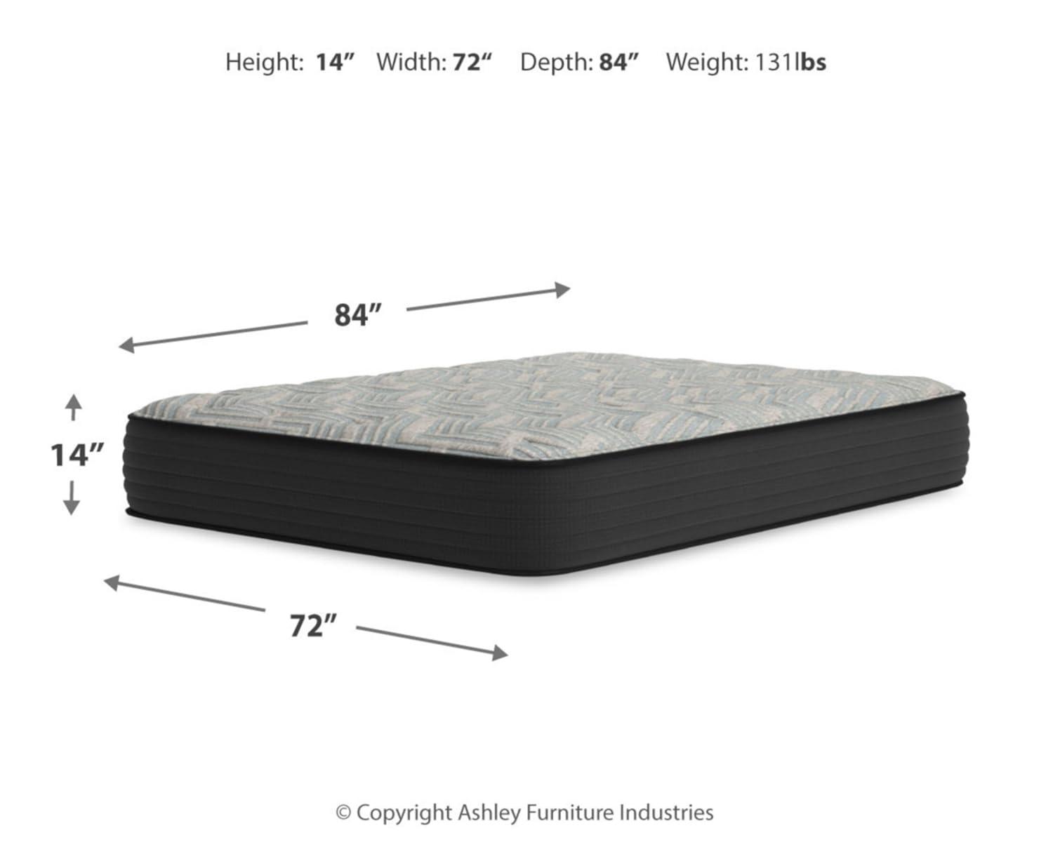 Signature Design by Ashley Twin Size Comfort Plus 10 Inch Hybrid Mattress with Lumbar Support Gel Memory Foam