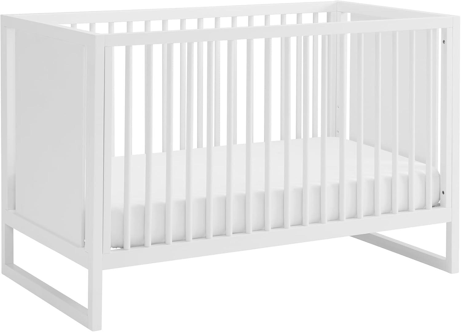 Nurture& Baby, Toddler Convertible Crib | 3 Adjustable Heights (Toddler Guardrail Not Included)