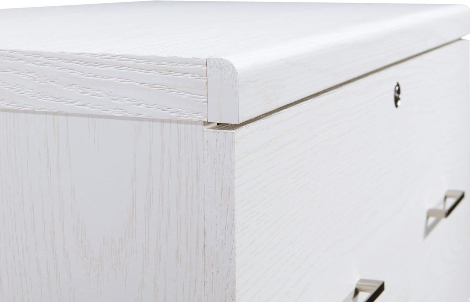 Alpine 2-Drawer Engineered Wood Lateral File with Lockdowel  in White Finish