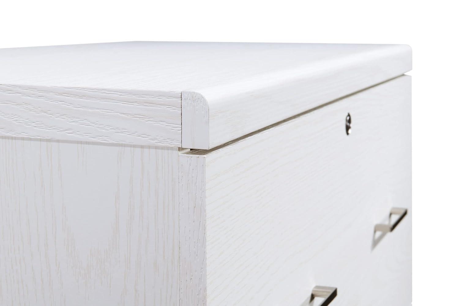 Alpine 2-Drawer Engineered Wood Lateral File with Lockdowel  in White Finish