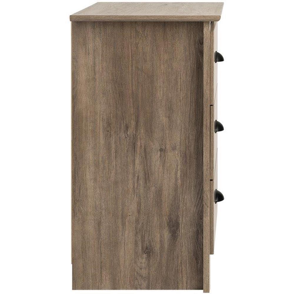 Prepac Sonoma 3 Drawer Nightstand - Black : Wood Composite Bedside Table, Rectangle Shape, Spot Clean