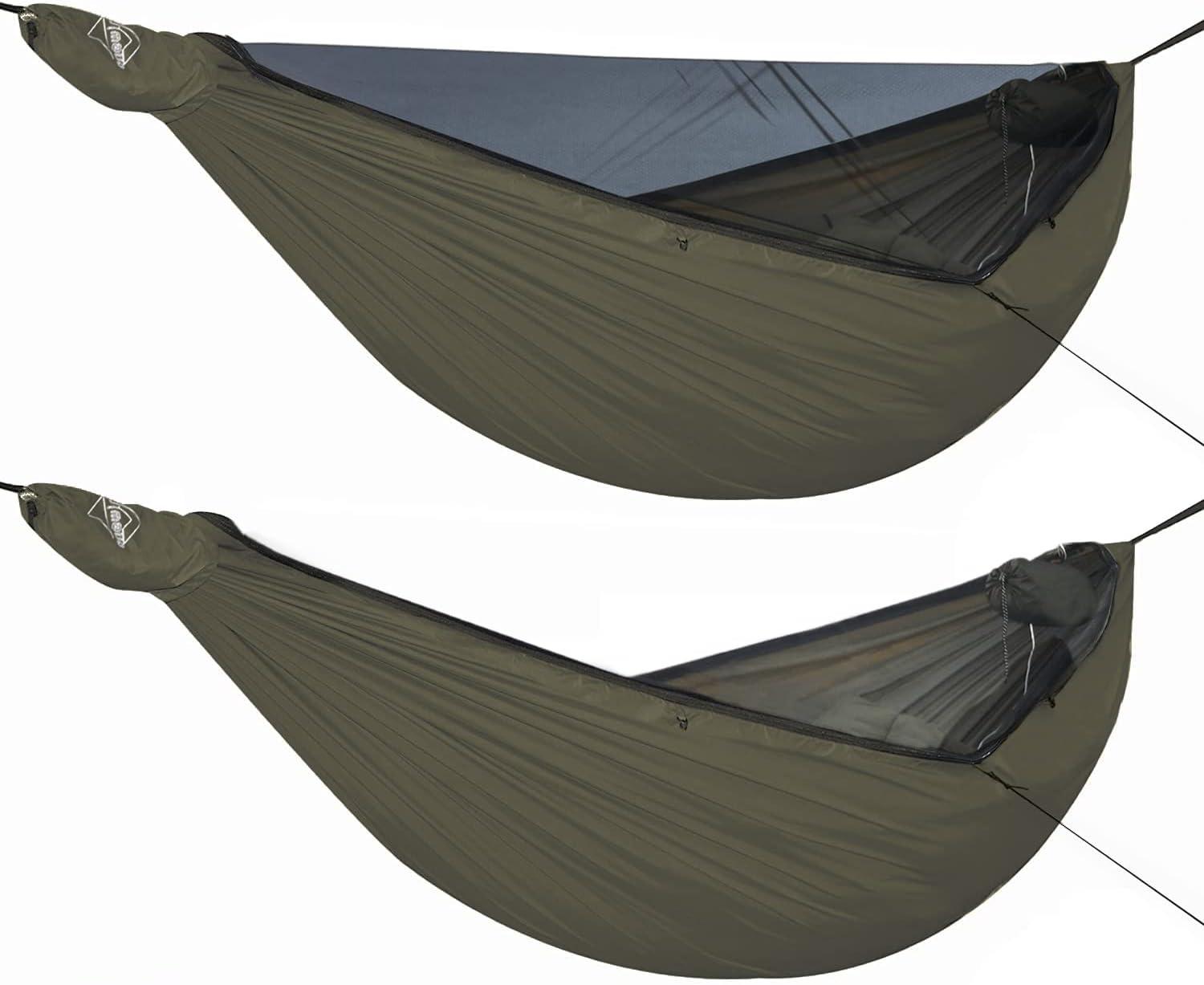 Onewind 11Ft OD Green Camping Hammock with Mosquito Net and Tree Straps