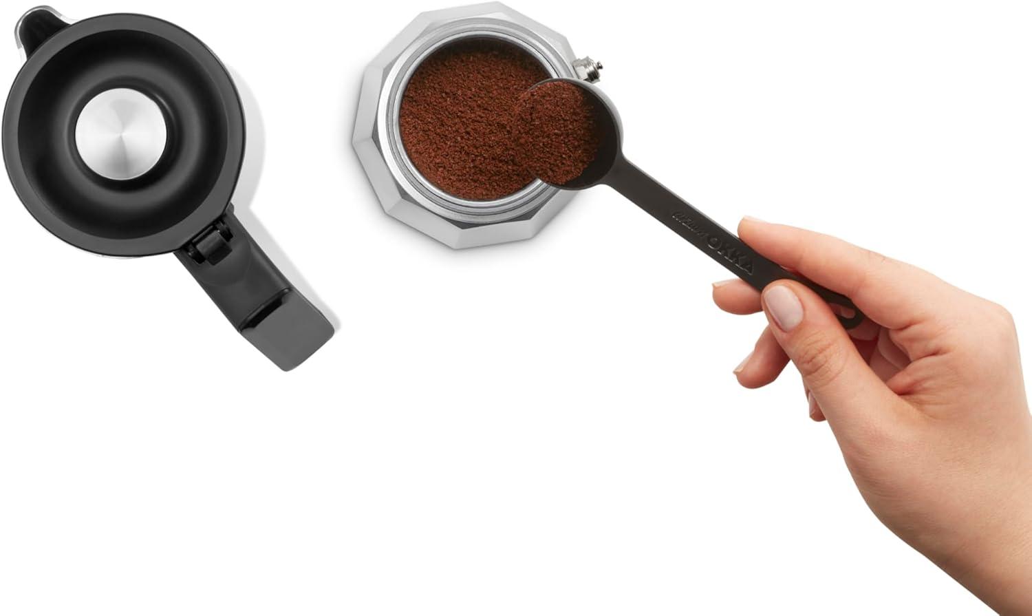 Arzum Okka Rich Moka Pot Turkish Coffee And Moka Maker, Velvetiser, Milk Frother, 5 Cups, Stainless Steel Cooking Pot, Chrome