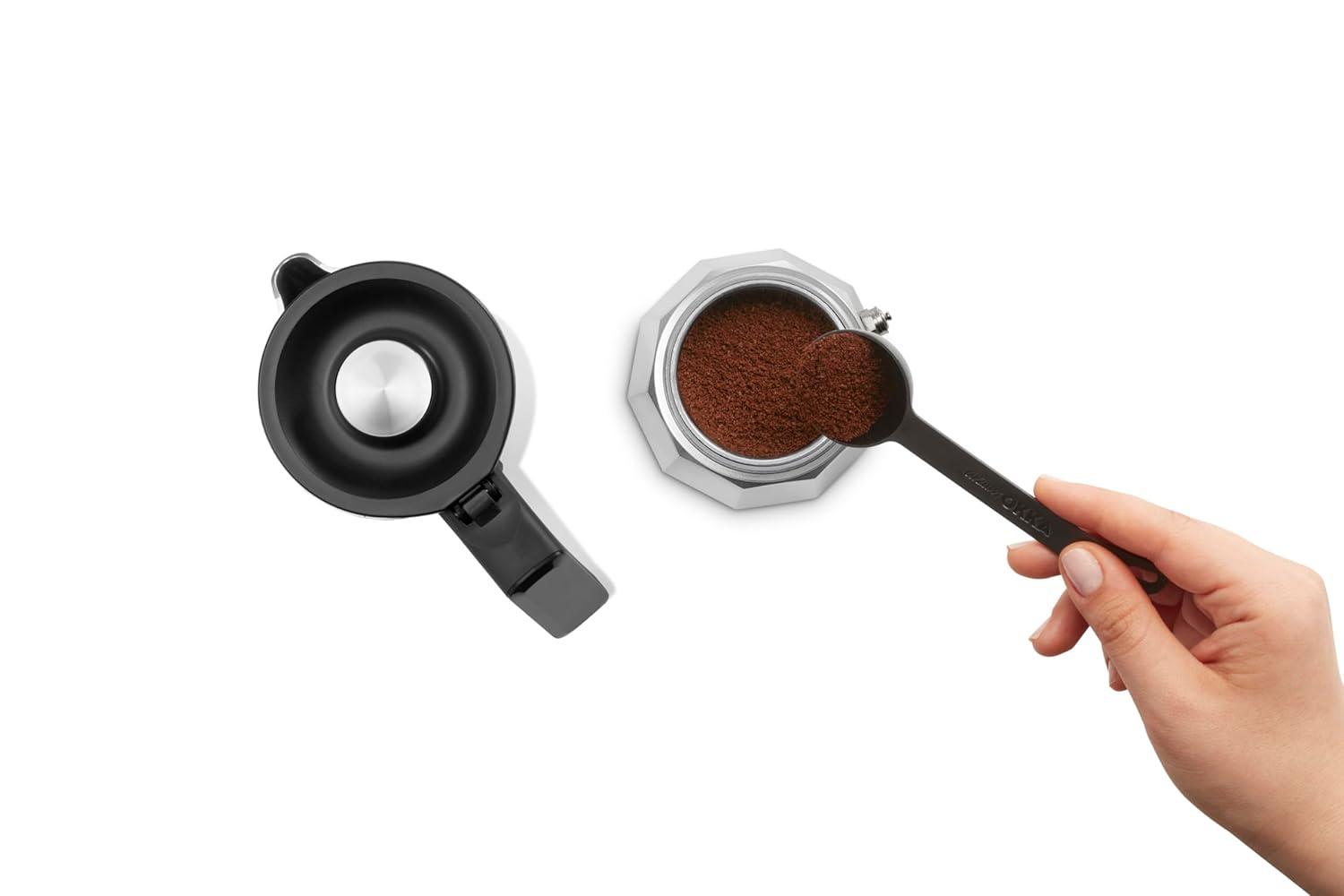 Arzum Okka Rich Moka Pot Turkish Coffee And Moka Maker, Velvetiser, Milk Frother, 5 Cups, Stainless Steel Cooking Pot, Chrome