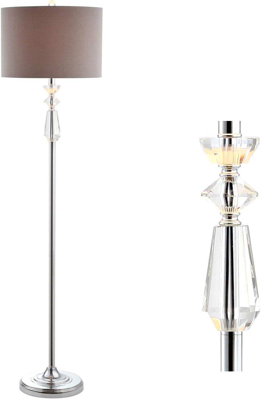 JONATHAN Y Layla Crystal/Metal LED Floor Lamp