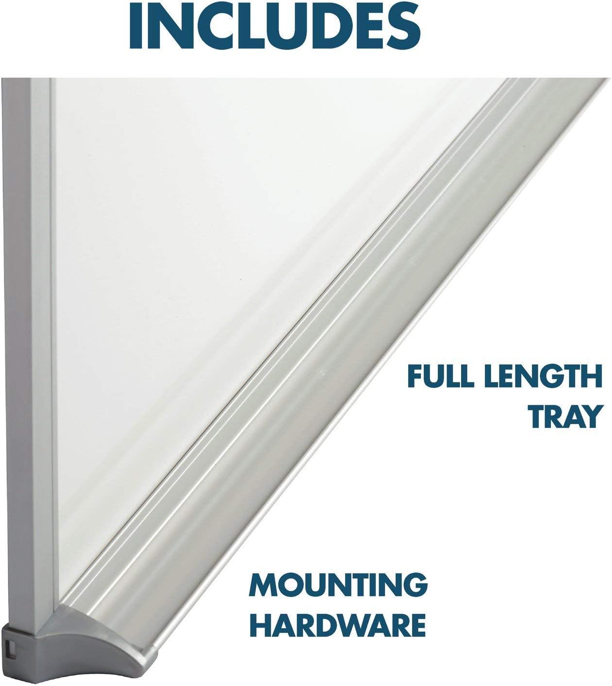 Quartet® 36" x 48" Porcelain White Board with Aluminum Frame