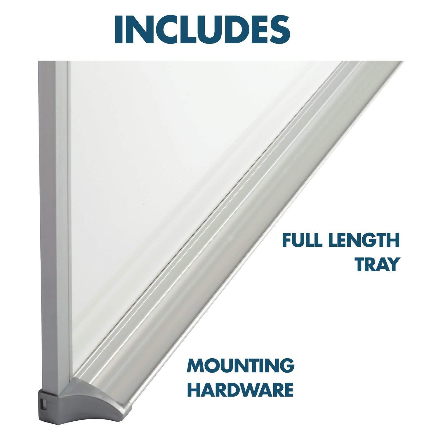 Quartet® 36" x 48" Porcelain White Board with Aluminum Frame