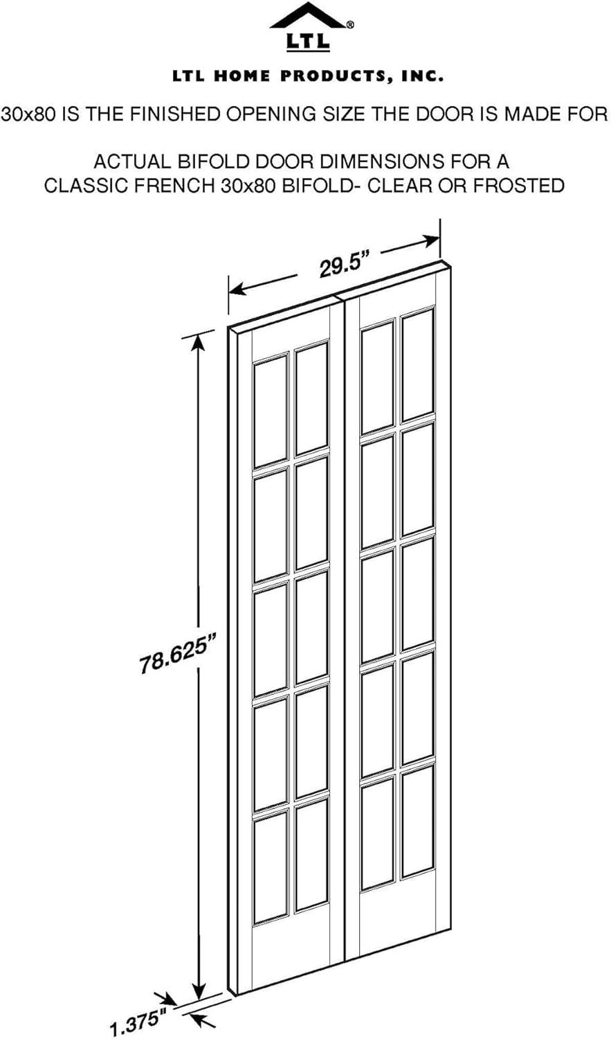 LTL Home Products Pinecroft Classic French Style Bifold Door