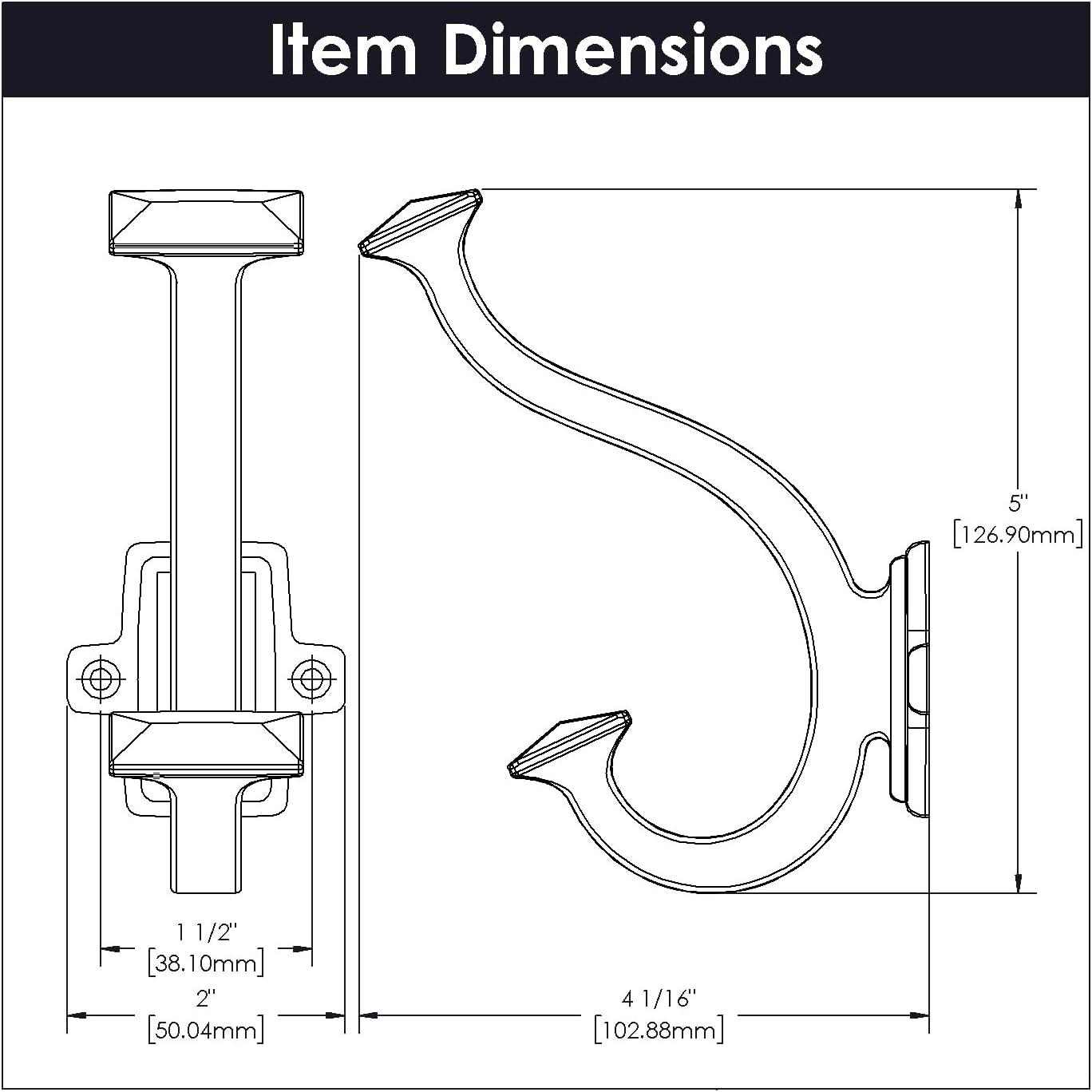 Polished Nickel Modern Wall Mount Hook with Beveled Edges