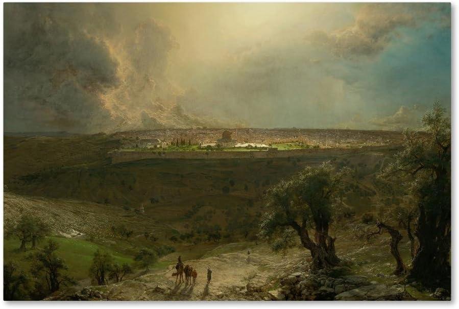 Trademark Fine Art " Jerusalem From The Mount Of Olives " by Church
