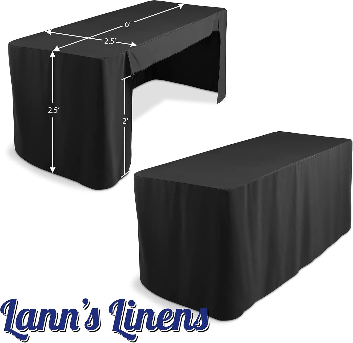 Lann's Linens 6'' Fitted Tablecloth With Open Back - Trade Show Table Cover