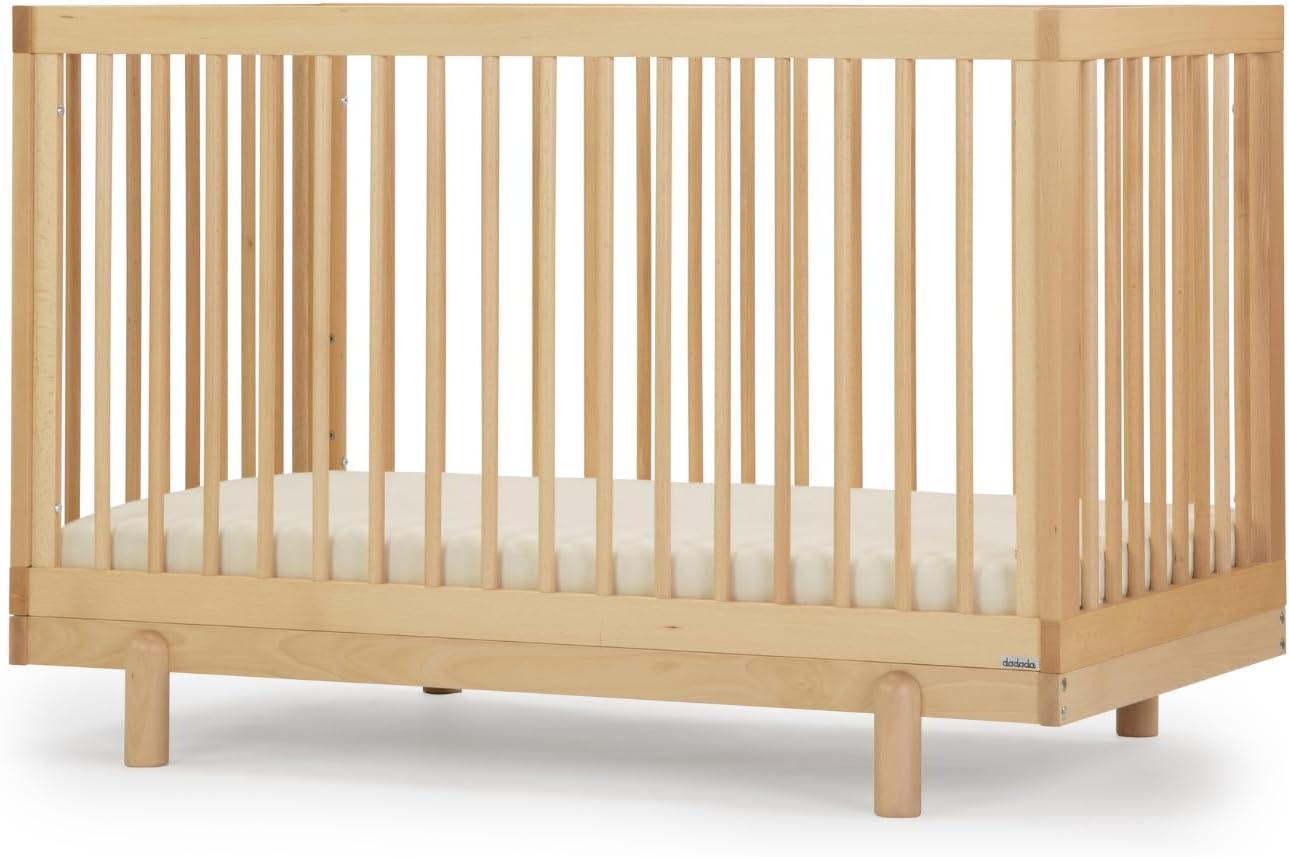 Natural Beechwood 4-in-1 Convertible Crib and Toddler Bed