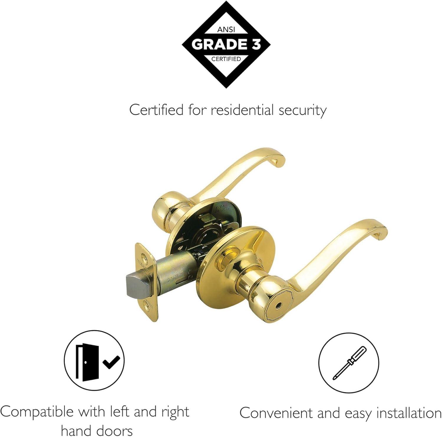 Scroll Privacy Bed/Bath Door Lever