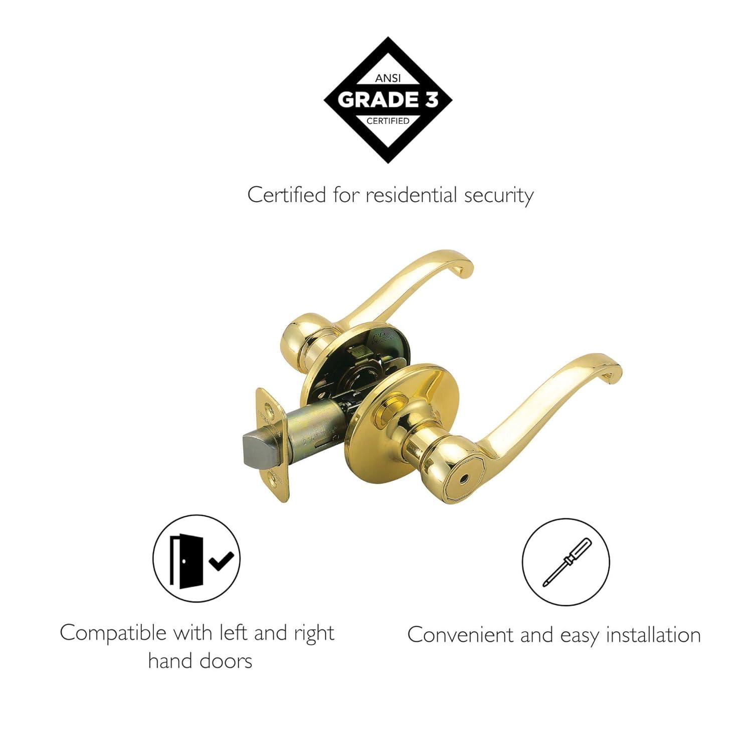 Scroll Privacy Bed/Bath Door Lever