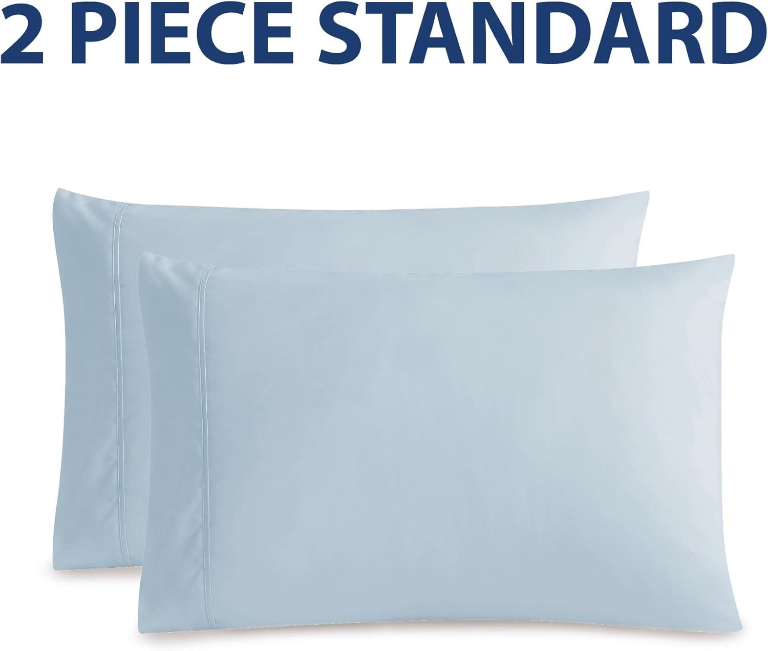 Swift Home | Basics 2-Piece Microfiber Pillowcase Set Blue Fog Standard