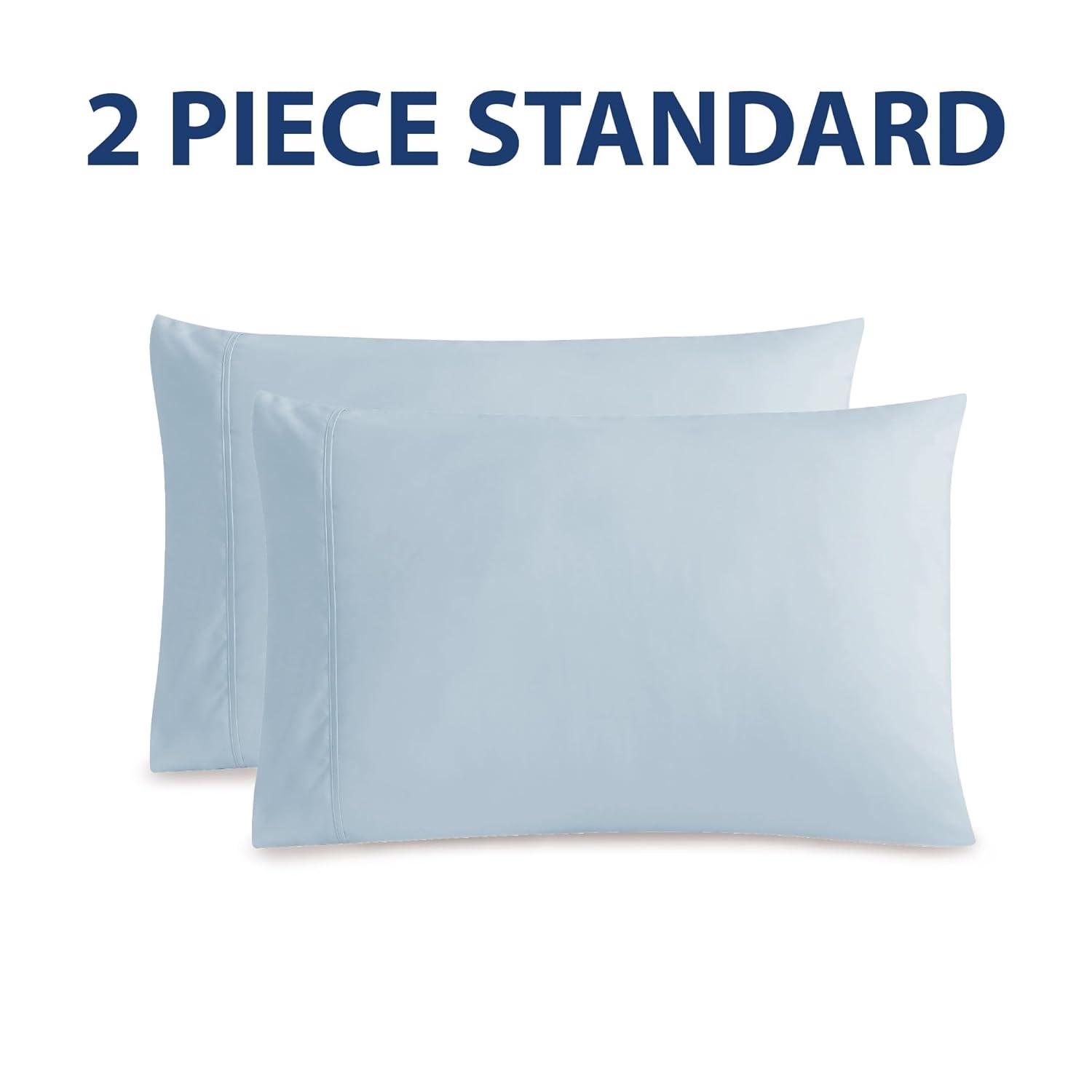 Swift Home | Basics 2-Piece Microfiber Pillowcase Set Blue Fog Standard