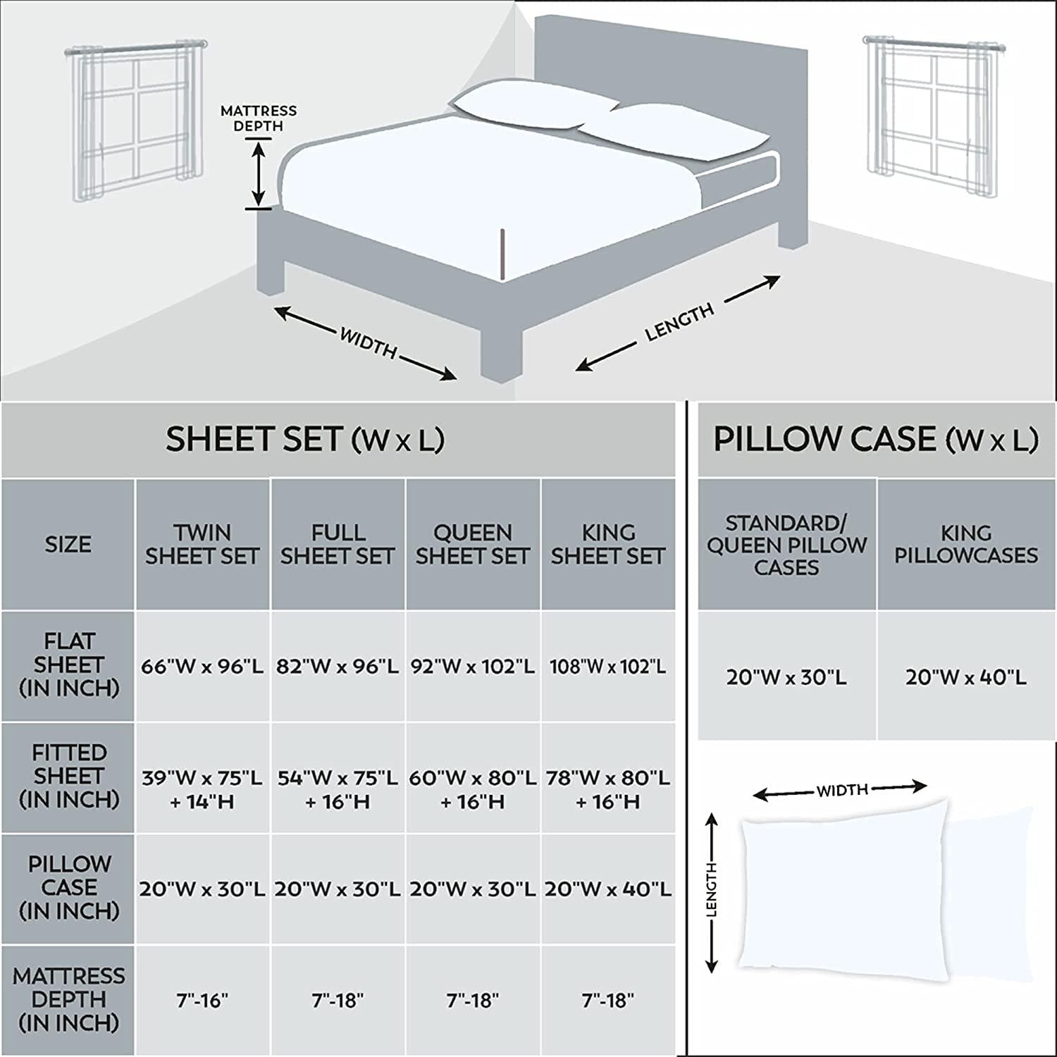 Purity Home Organic 100% Cotton Breathable & Lightweight Deep Pocket Sheet Set